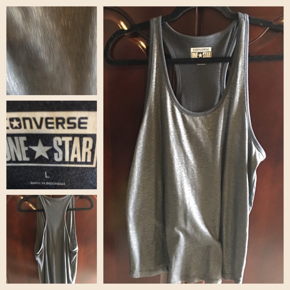 Sparkly Grey Tank Top